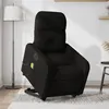 Image de vidaXL Fauteuil de relaxation, massage, inclinable électrique réglable tissunoir