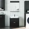 Image de vidaXL Meubles de salle de bain 2 pcs BERG noir bois de pin massif