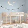 Image de vidaXL Lit Mezzanine Enfants Échelle, Lit Surélevé pour Enfants, Meuble de Rangement Chambre, Moderne, Marron 80x200 cm Bois 835895