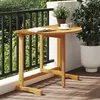 Image de vidaXL Table pliable de balcon 90x60x72 cm bois d'acacia solide, table, table de patio, table de pique-nique, table 364896