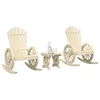Image de Salon de jardin Vidaxl bois massif bois 3 pieces 62.0 x 89 x 99