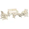 Image de vidaXL Salon de Jardin 4 pcs, Sièges avec Dossier et Accoudoirs, Ensemble de Meubles, Mobilier de Terrasse Patio, Bois de 3207131