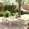 Image de Lot de 2 chaise Vidaxl en bois massif non pliable exterieur vert