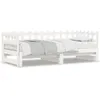 Image de vidaXL Slaapbank uitschuifbaar massief grenenhout wit 2x(90x200) cm840389