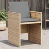 Image de vidaXL Lot de 4 Chaises de Jardin avec Coussins, Sièges avec Dossier, Chaises à Manger, Meubles de Terrasse Patio Extérieur, 364938