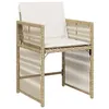 Image de Lot de 4 chaise vidaxl exterieur non pliable en resine tressee H. 79 cm blanc