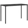Image de Table de jardin vidaXL dessus en verre noir résine tressée 115x54x74cm