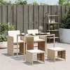 Image de vidaXL 5-delige Tuinset met kussens poly rattan beige365083