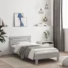 Image de vidaXL Cadre de Lit avec Tête de Lit, Lit Simple avec Sommier à Lattes, Lit Adulte, Meuble de Chambre, Sonoma Gris 100x200 838531