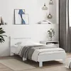 Image de Cadre de lit sans matelas avec tête de lit blanc 90x190 cm