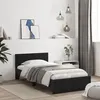 Image de Cadre de lit sans matelas avec tête de lit noir 100x200 cm
