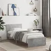 Image de vidaXL Bedframe met hoofdeinde bewerkt hout betongrijs 90x200 cm838627