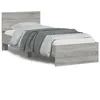 Image de vidaXL Bedframe met hoofdbord bewerkt hout grijs sonoma 75x190 cm838664