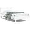 Image de Cadre de lit sans matelas avec lumières LED blanc 100x200 cm