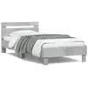 Image de vidaXL Cadre de Lit Tête de Lit et Lumières LED, Lit Simple avec Sommier à Lattes, Lit Adulte, Meuble de Chambre, Moderne, 838711
