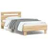 Image de Cadre de lit sans matelas avec lumières LED 90x200 cm