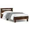 Image de vidaXL Cadre de Lit Tête de Lit et Lumières LED, Lit Simple avec Sommier à Lattes, Lit Adulte, Meuble de Chambre, Moderne, 838719