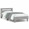 Image de vidaXL Cadre de Lit Tête de Lit et Lumières LED, Lit Simple avec Sommier à Lattes, Lit Adulte, Meuble de Chambre, Moderne, 838720