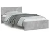 Image de vidaXL Bedframe met hoofdbord en LED-verlichting betongrijs 100x200 cm838802
