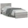 Image de vidaXL Bedframe met hoofdbord en LED grijs sonoma eikenkleur 90x190 cm838839