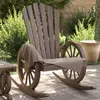 Image de vidaXL Chaise à Bascule AdiRondack, Fauteuil avec Dossier, Siège avec Accoudoirs, Meuble de Terrasse Patio Extérieur, Bois 365094