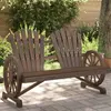 Image de vidaXL Chaise de Jardin AdiRondack 2 Places, Fauteuil avec Dossier, Siège avec Accoudoirs Terrasse Patio Extérieur, Bois de 365096