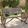 Image de vidaXL Banc de Jardin 2 Places, Fauteuil avec Dossier, Siège avec Accoudoirs, Meuble de Terrasse Patio Extérieur, Bois de 365104