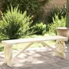 Image de vidaXL Banc de Jardin, Chaise de Camping, Siège de Pique-nique, Meuble de Terrasse Arrière-cour Patio Extérieur, Bois de 365111