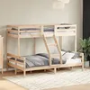 Image de vidaXL Lit superposé 80x200/120x200 cm bois de pin massif, lit, cadre de lit, lit loft, meubles de chambre à coucher, 3207161