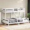 Image de vidaXL Lit superposé 80x200/140x200 cm blanc bois de pin massif, lit, cadre de lit, lit loft, meubles de chambre à coucher, 3207166