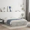 Image de vidaXL Cadre de Lit et Tiroirs, Lit Double avec Sommier à Lattes, Lit Adulte, Meuble de Chambre à Coucher, Gris Béton 3207276