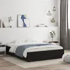 Image de Cadre de lit avec tiroirs sans matelas noir 140x190 cm
