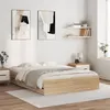 Image de Cadre de lit avec tiroirs sans matelas chêne sonoma 140x190 cm