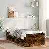 Image de vidaXL Cadre de Lit avec Tiroirs, Lit Simple avec Sommier à Lattes, Lit Adulte de Chambre, Moderne, Chêne Fumé 75x190 cm 3207361