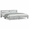 Image de vidaXL Bedframe met hoofdeinde bewerkt hout betongrijs 180x200 cm3207402