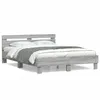 Image de vidaXL Bedframe met hoofdeinde bewerkt hout grijs sonoma 140x190 cm3207439