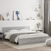 Image de vidaXL Cadre de lit avec tête de lit sonoma gris 200x200 cm 3207460