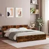 Image de vidaXL Cadre de lit avec tête de lit chêne fumé 180x200 cm 3207466