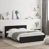 Image de vidaXL Bedframe met hoofdeinde zwart 150x200 cm3207477
