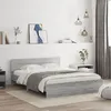 Image de vidaXL Cadre de lit avec tête de lit sonoma gris 150x200 cm 3207481