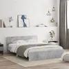 Image de vidaXL Bedframe met hoofdeinde betongrijs 140x200 cm3207486