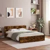 Image de vidaXL Bedframe met hoofdeinde gerookt eikenkleurig 140x200 cm3207487
