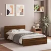 Image de vidaXL Cadre de lit avec tête de lit chêne marron 120x200 cm 3207496