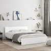 Image de Cadre de lit sans matelas blanc 140x190 cm