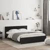 Image de Cadre de lit sans matelas noir 140x190 cm