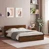 Image de vidaXL Bedframe met hoofdeinde bruin eikenkleur 140x190 cm3207503