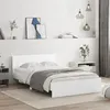 Image de vidaXL Cadre de lit avec tête de lit blanc 135x190 cm 3207504