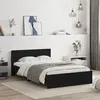 Image de vidaXL Cadre de lit avec tête de lit noir 135x190 cm 3207505