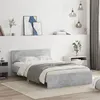 Image de vidaXL Bedframe met hoofdeinde betongrijs 135x190 cm3207507