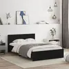 Image de vidaXL Cadre de lit avec tête de lit noir 120x190 cm 3207512